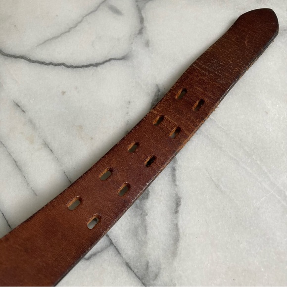 Vintage Ralph Lauren Italian Leather Belt Size 36” Long Made In Italy RL 97 - Picture 7 of 11